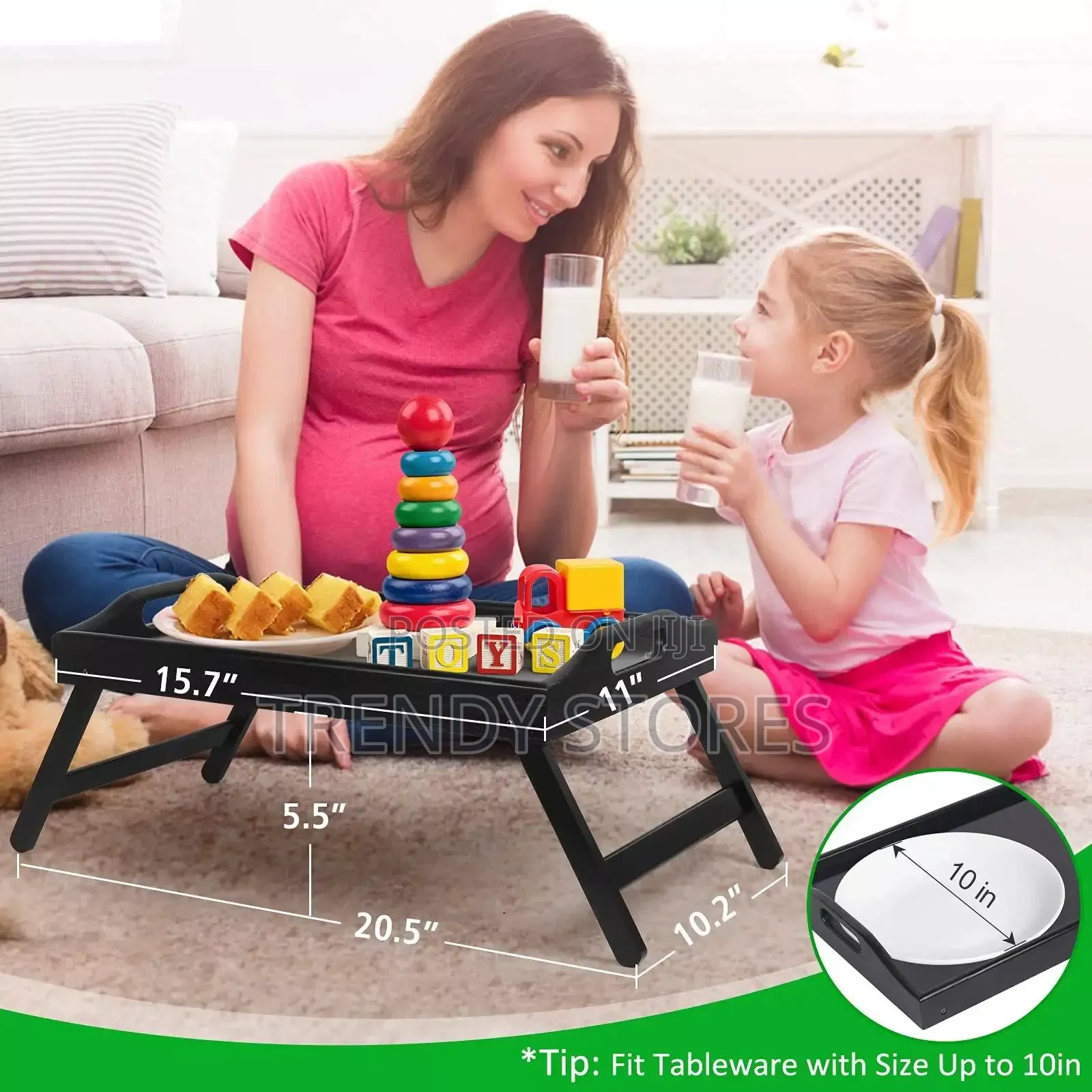 Bamboo Serving Tray With Legs