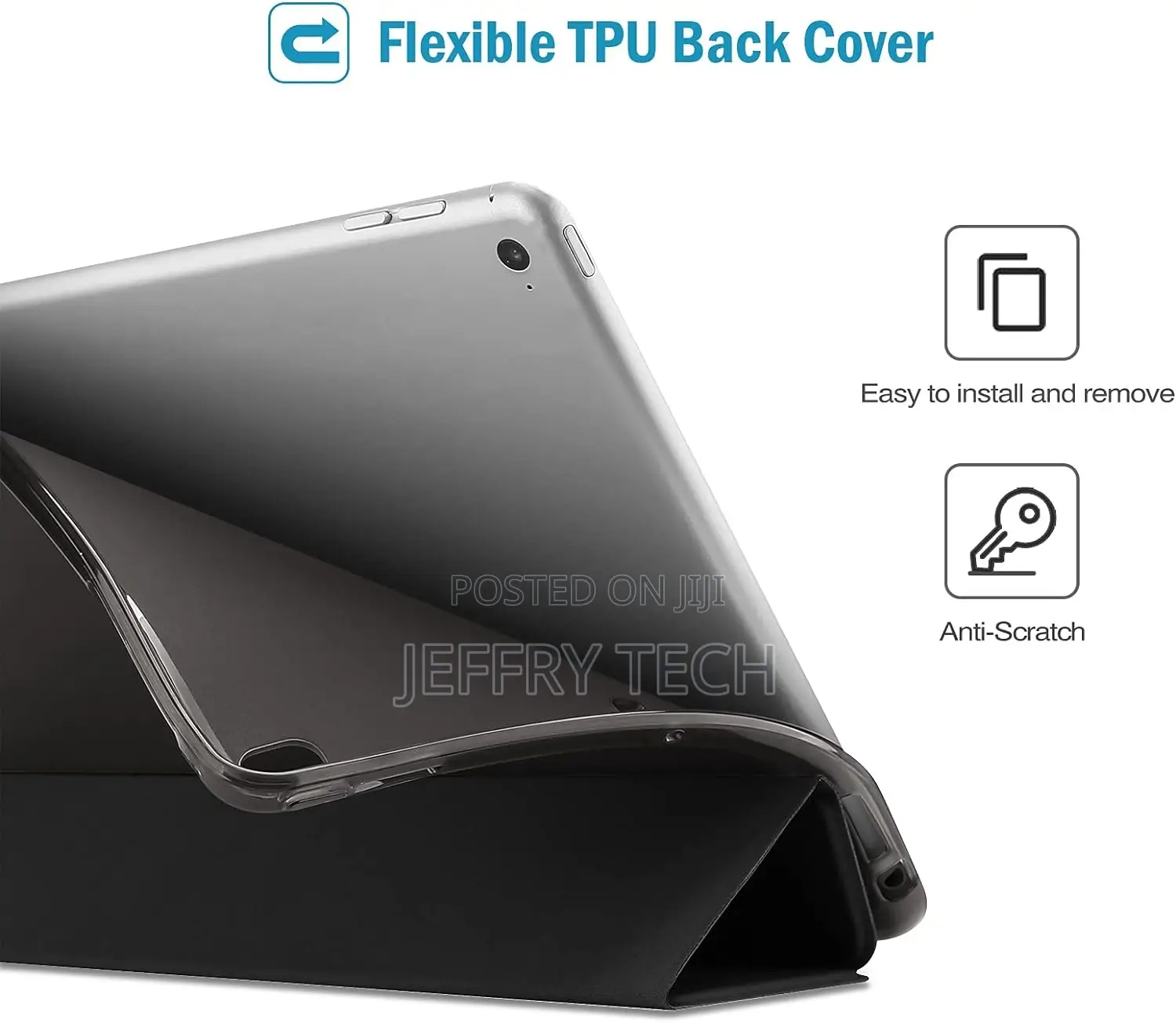 Slim Soft TPU Stand Smart Case for iPad 9. Model