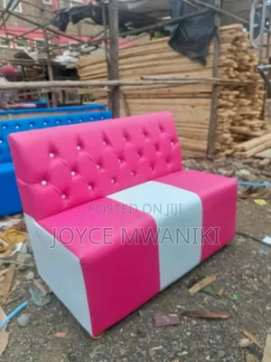 Couch 4ft, Pink and White 2 Seater 