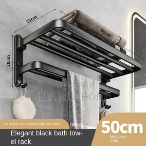 Strong *Wall Mounted Towel Rack With Hooks*