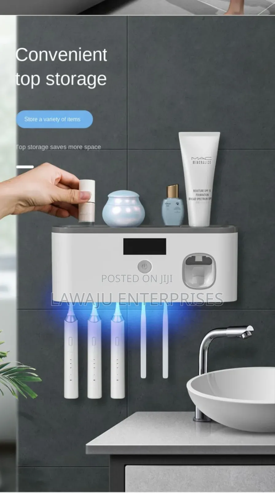 Electric UV Toothbrush Dispenser