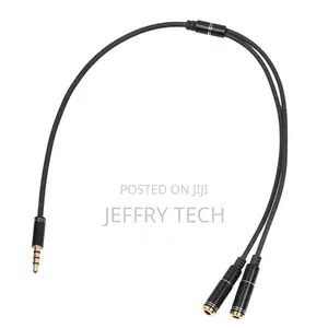 3.5mm 1 Male Jack Plug to 2 Female Sockets Y Splitter Cable