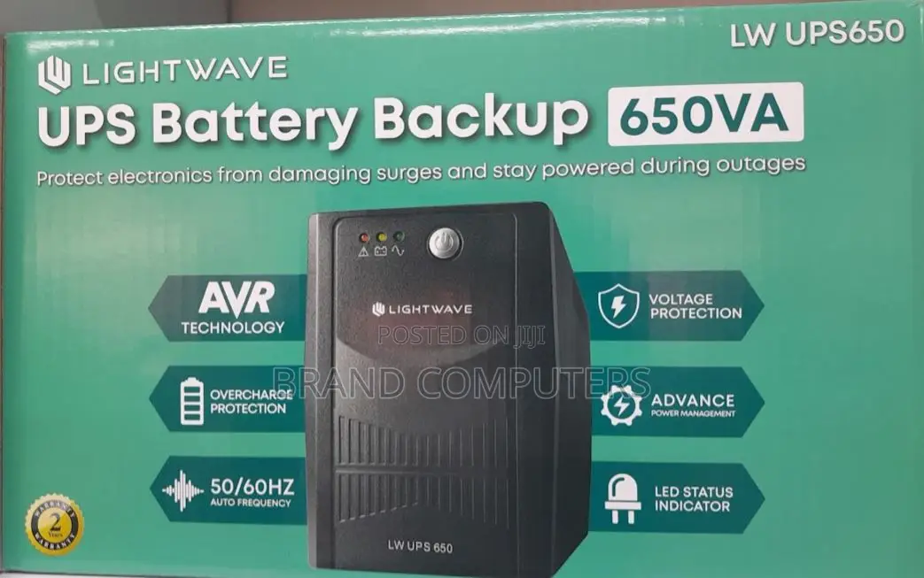 Lightwave UPS 650VA Back Up Uninterrupted Power Supply
