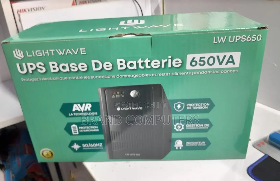 Lightwave 650VA Back-Up UPS 2 Ports Outlets