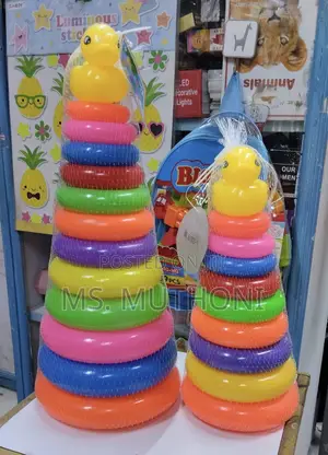 Kids Rainbow Stacking Tower Intro Sizes