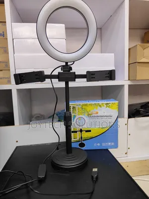 Table Stand Ringlight With Dual Phone Holder