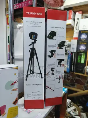 3366 Aluminum Tripod With Mobile Phone Holder
