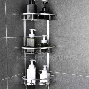 3 Layer Aluminum Bathroom Corner Shelf