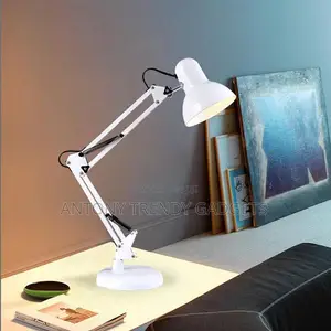 Unveil Clarity With Dawn's Beam (White Retro LED Desk Lamp)