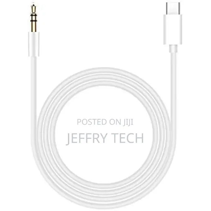 Type C to Aux 3.5 Mm Cable for Android Devices - White