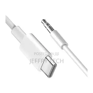Type C to Aux 3.5 Mm Cable for Android Devices - White