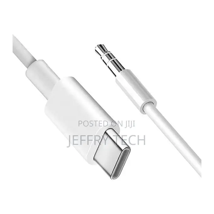 Type C to Aux 3.5 Mm Cable for Android Devices - White