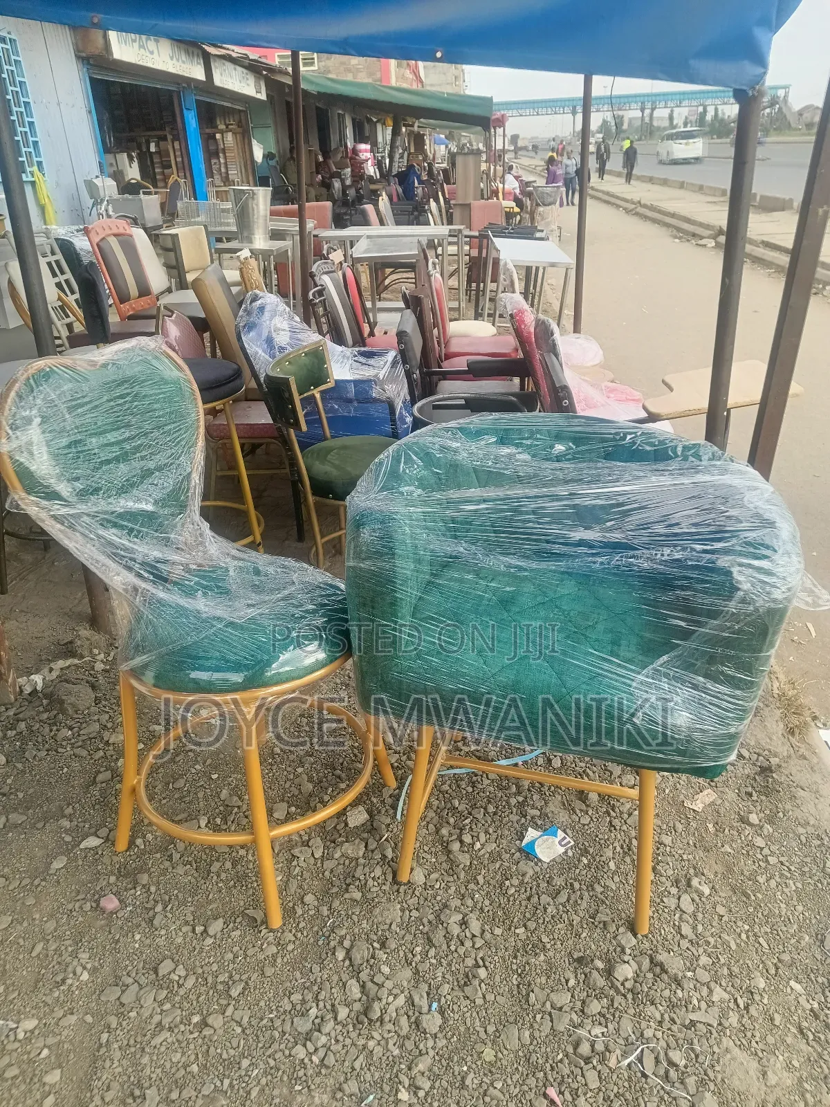 Manicure Seats 2 Pieces, Green 