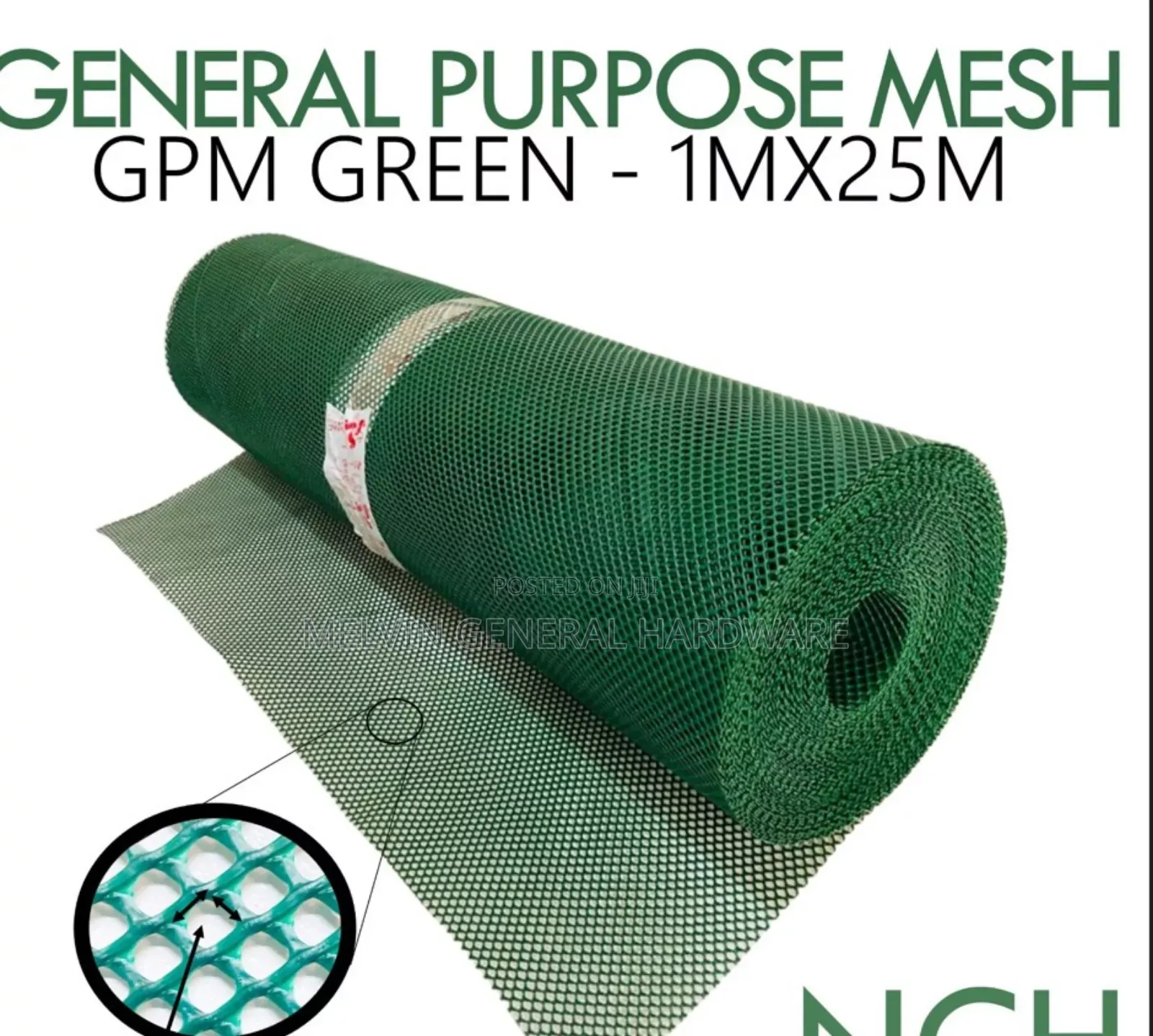 Round Plastic Mesh 1m by 25m