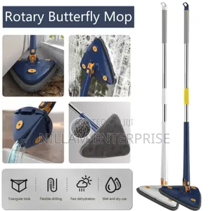 Triangle Mop 360 Rotatable Extendable Adjustable Mop