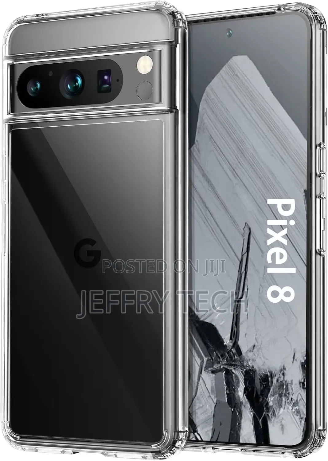 Google Pixel 8 Case(Only).Clear Phone Cover With Corner Bump