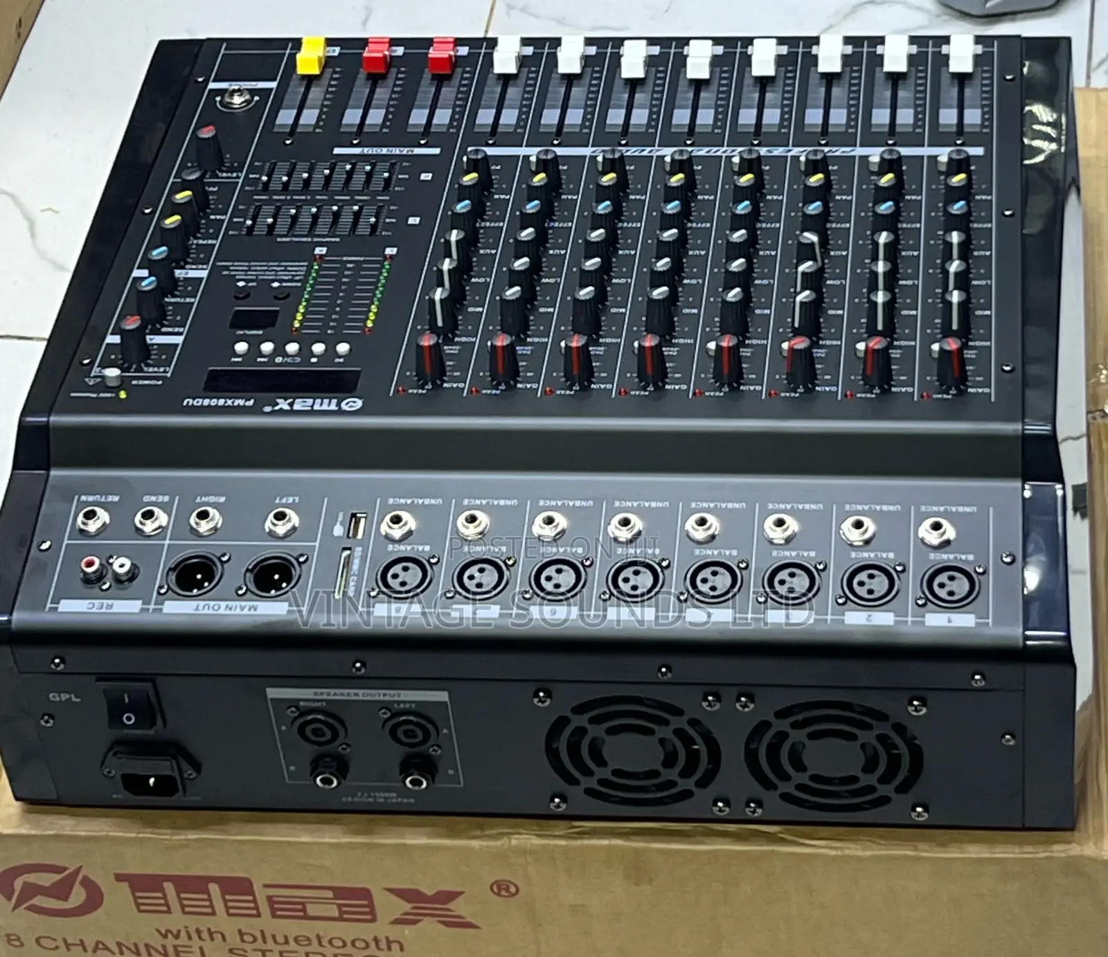 Max PMX 808DU Professional Bluetooth Powered Mixer 8input