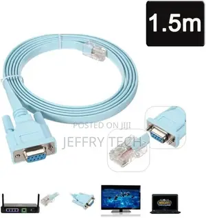 Console Cable RJ45 Cat6 Ethernet to Rs232 DB9 COM Port Seria
