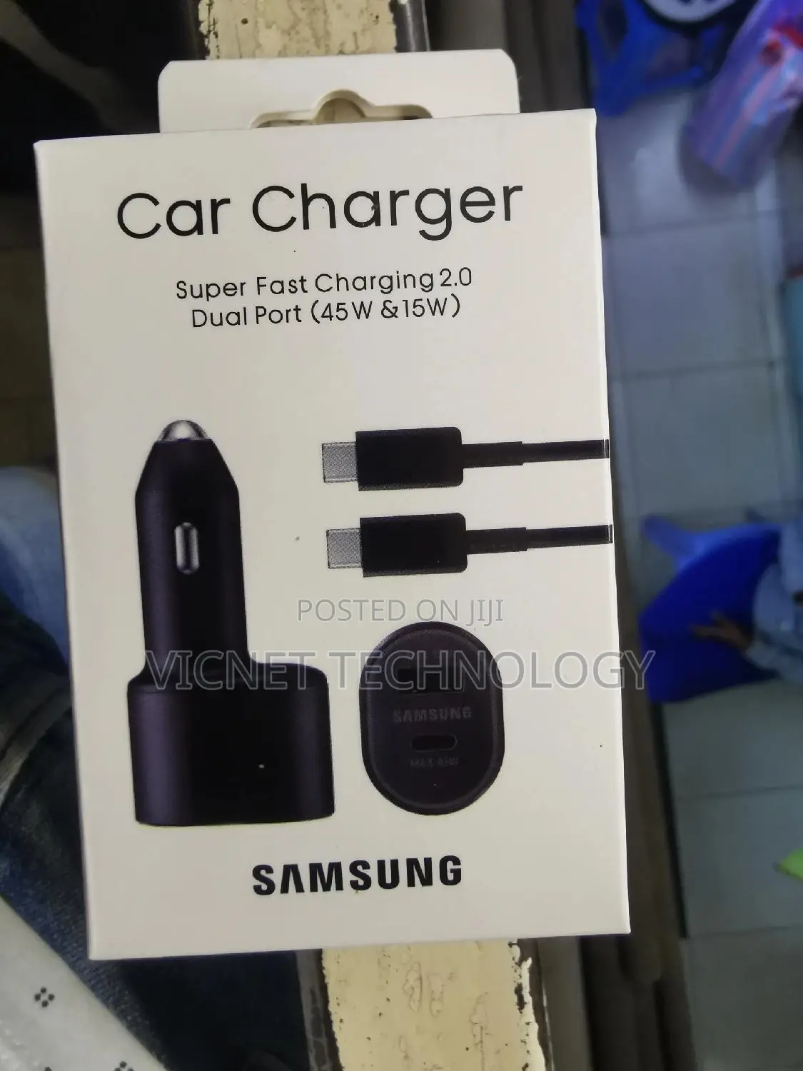 45watts Super Fast Usb-C Car Charger With Cable
