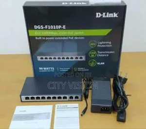 250m 10-Port 1000mbps Switch With 8 Poe Ports and 2 Uplink