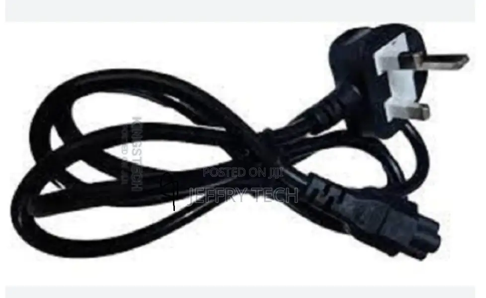 Power Cable Cord 3 Pin Laptop Adapter Charger, 1.5m White Fu