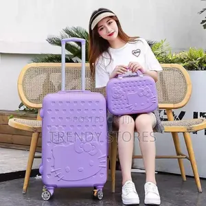 2 in 1 Purple Travel Suitcase