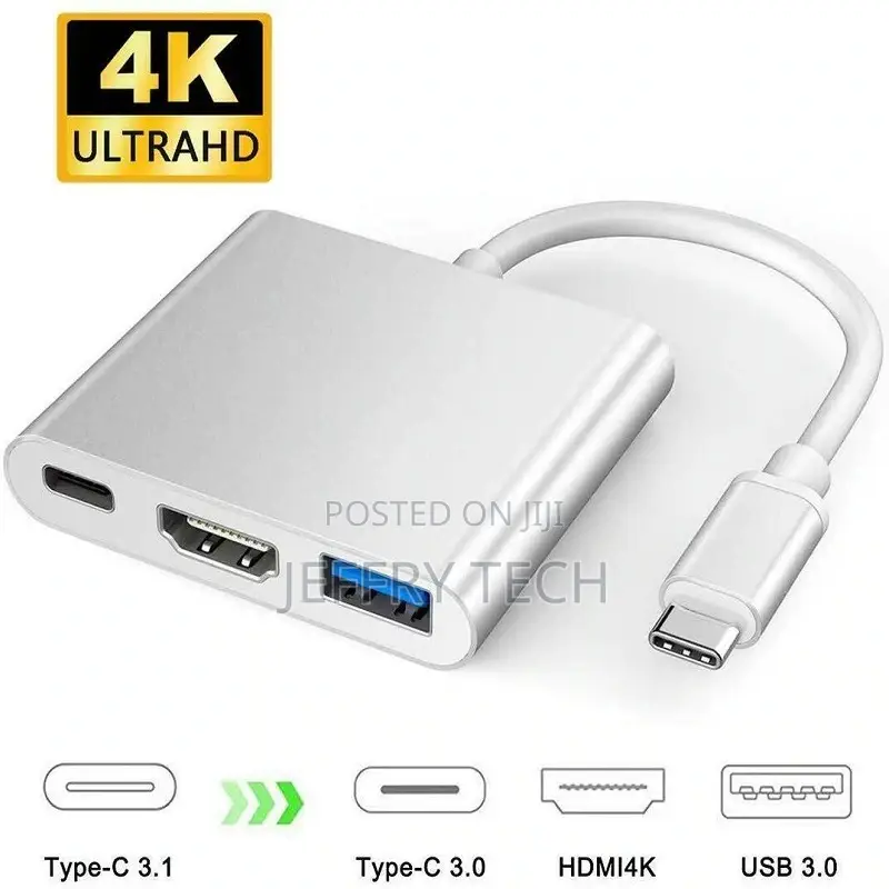 Multi-Ports 3 in 1 USB 3.1 Type C to HDMI USB 3.0 HUB Adapte