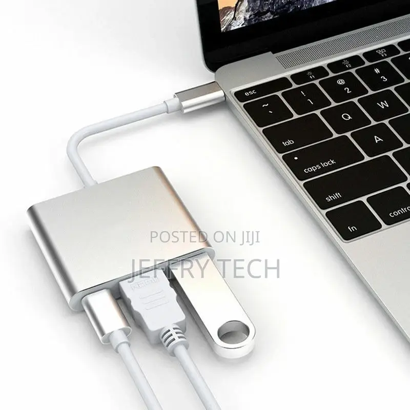 Multi-Ports 3 in 1 USB 3.1 Type C to HDMI USB 3.0 HUB Adapte