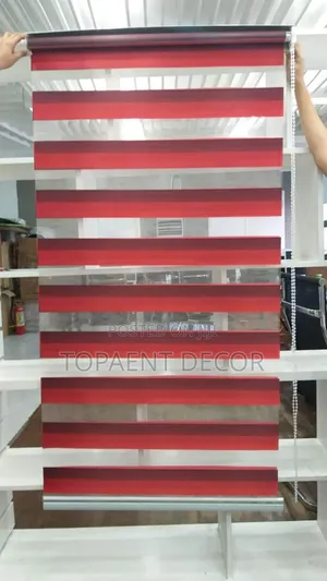 Blended Maroon and Red Office Roller Blinds