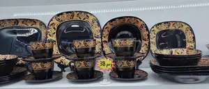 38pcs Black Flowered Dinner Set*