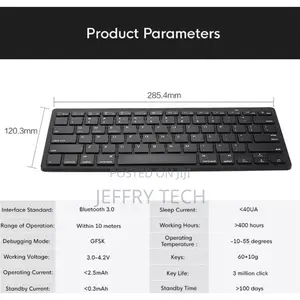 X5 Wireless Bluetooth Keyboard Ultra-Thin Mini Silent Office