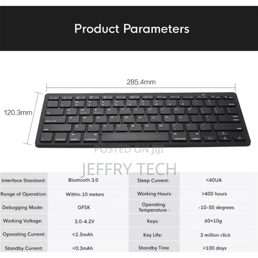 X5 Wireless Bluetooth Keyboard Ultra-Thin Mini Silent Office