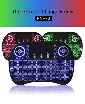 3 Colors Backlit Mini Wireless Keyboard 2.4ghz With Touchpad