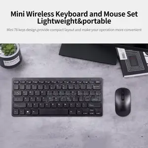 KM901 Keyboard Mouse Combo 2.4G Wireless 78 Key Mini Keyboar