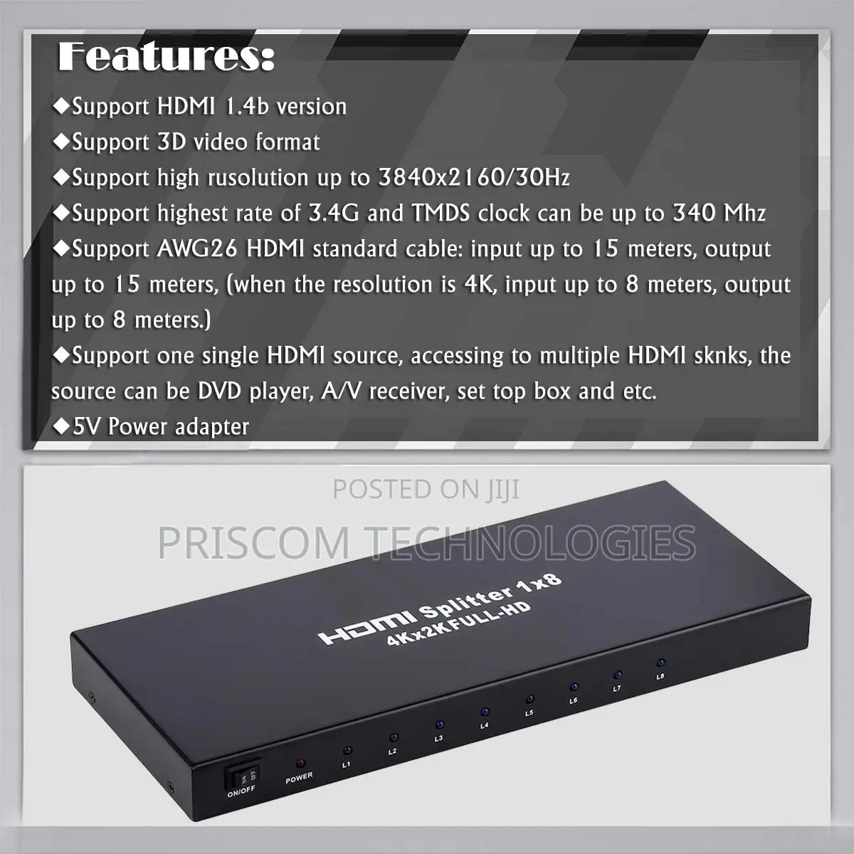 8 Ports HDMI Splitter