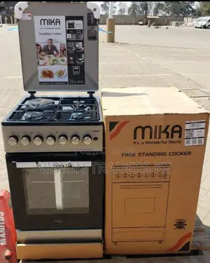 *Mika 3+1 Standing Cooker Electric Oven Silver at 31500