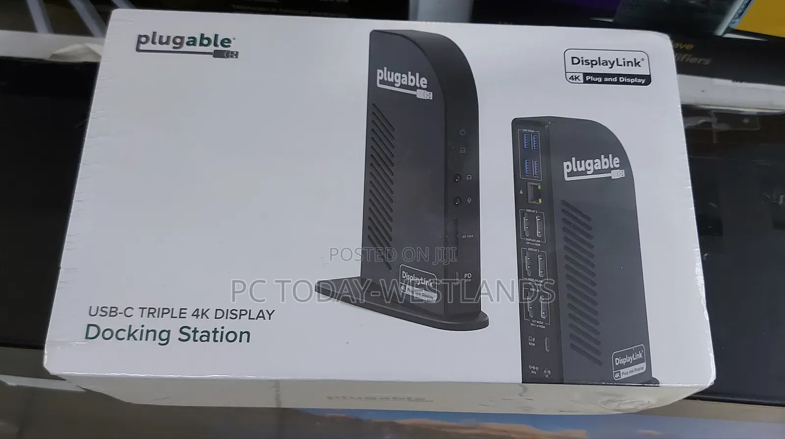 Plugable Usb C Docking Station Triple Monitor 100w Wn/Mac