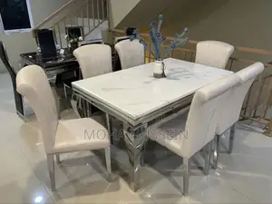 6 Seater Pure Marble Dining Tables