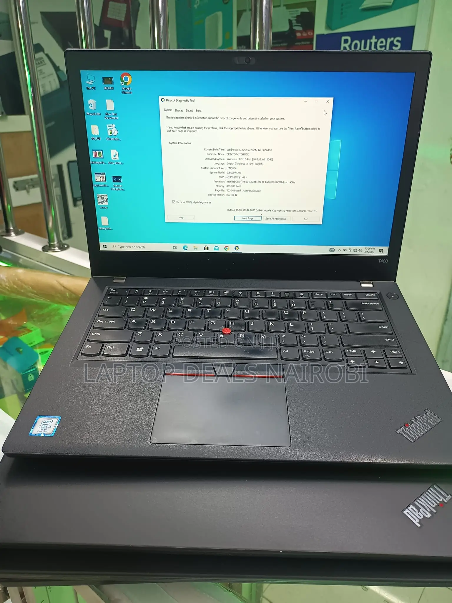 Laptop Lenovo ThinkPad T480 8GB Intel Core I5 SSD 256GB
