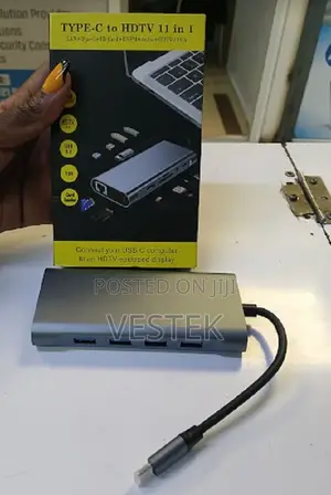 New 11 in 1 USB C Hub Adapter With HDMI, VGA, 4 USB, Type C