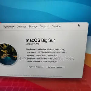 Laptop Apple MacBook Pro 2015 16GB Intel Core I7 SSD 256GB