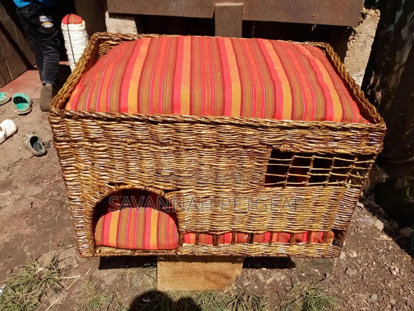 XL Cat Bed With Scratch Post and Cave - Locally Made