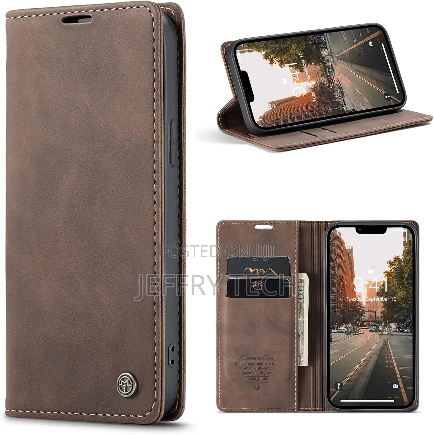 Caseme Compatibal With iPhone 14 (6.1) Wallet Case,Soft PU L