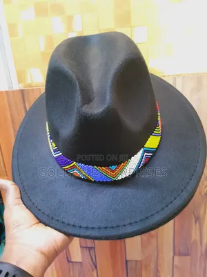 Black Beades Fedora Hat