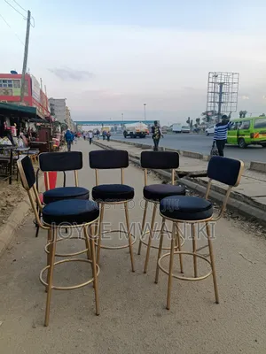 Counter Stools or Bar Chairs, Gold and Black Latest 