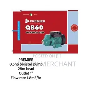 Premier Electric Booster Water Pump 0.5HP