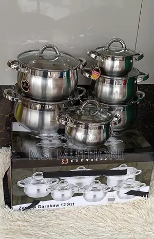 12 Pieces Stainless Steel Induction Pots