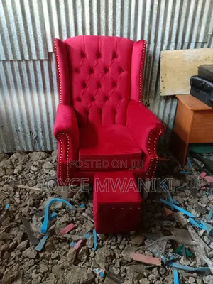 King Chair or Pedicure Seat, Hot Red