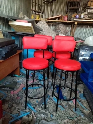 Counter Stools, or Bar Stools, Red and Black 