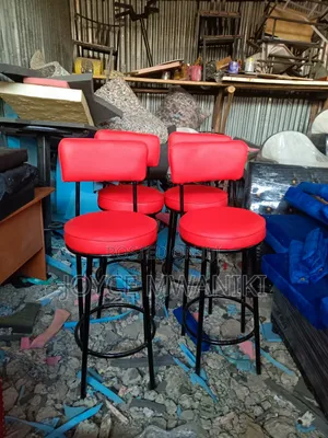 Counter Stools, or Bar Stools, Red and Black 